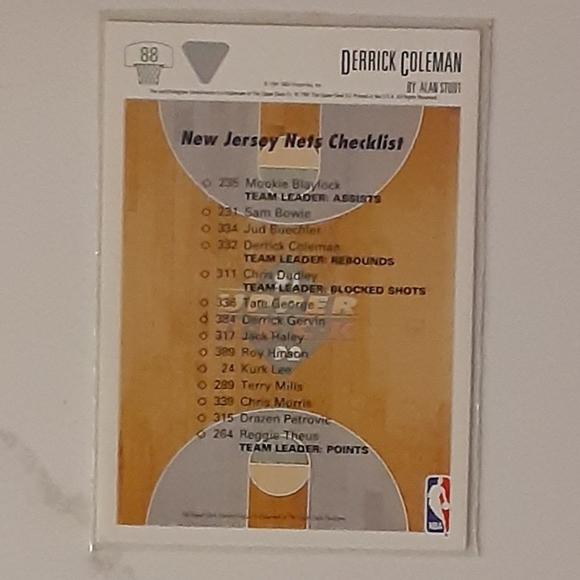 DERRICK COLEMAN BASKETBALL CARDS - Picture 14 of 14